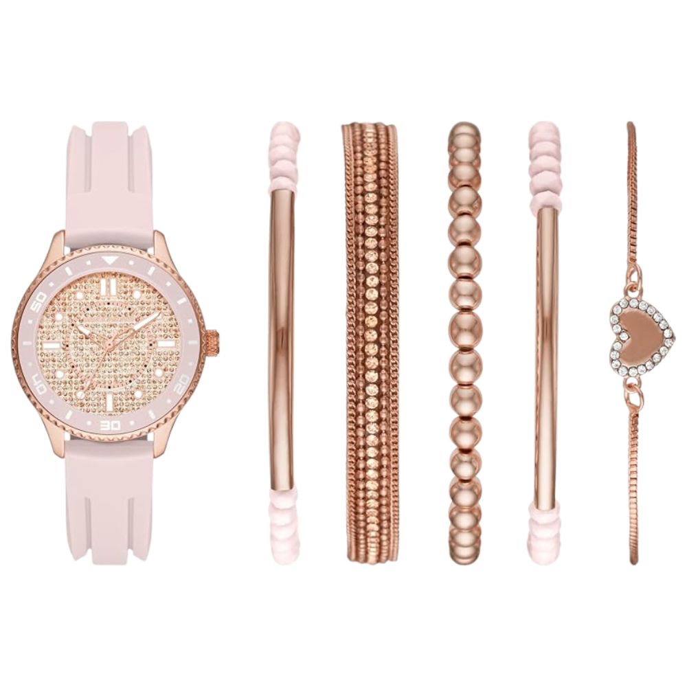 Skechers Set De Reloj y Pulseras Para Damas