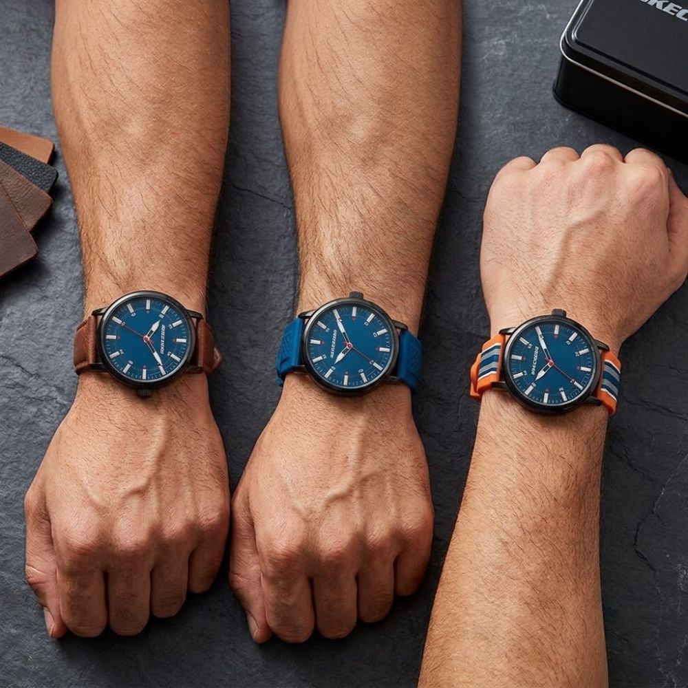Skechers Set 1 Reloj y 2 Correas Para Caballeros