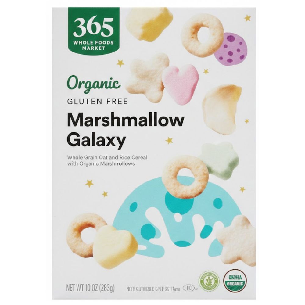 365 Whole Foods Market Organic Gluten Free Marshmallow Galaxy Cereal 283 g