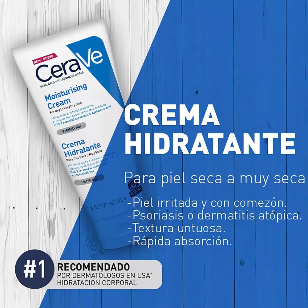 Cerave Crema Hidratante para Piel Seca a Muy Seca 170g