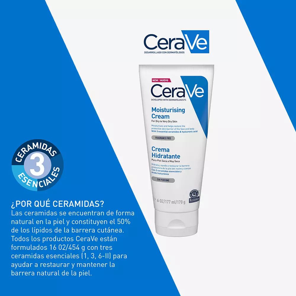 Cerave Crema Hidratante para Piel Seca a Muy Seca 170g