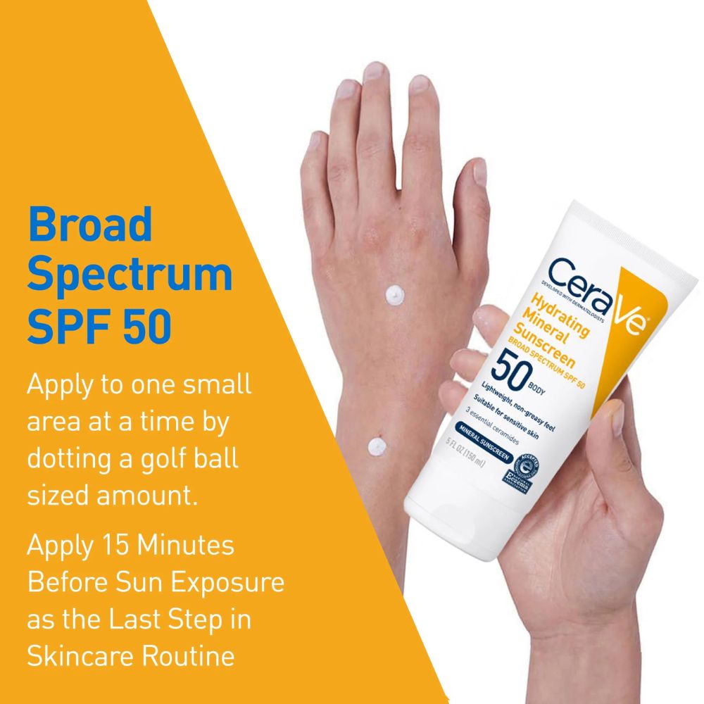 Cerave Hydrating Mineral Sunscreen SPF 50 150ml