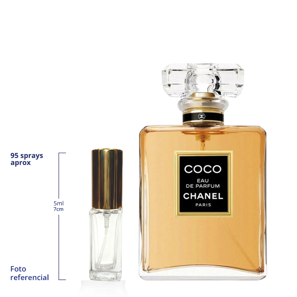 Chanel Coco Decant Travel Size 5ml y 10ml de 75 a 150 Sprays Aprox Eau De Parfum For Woman