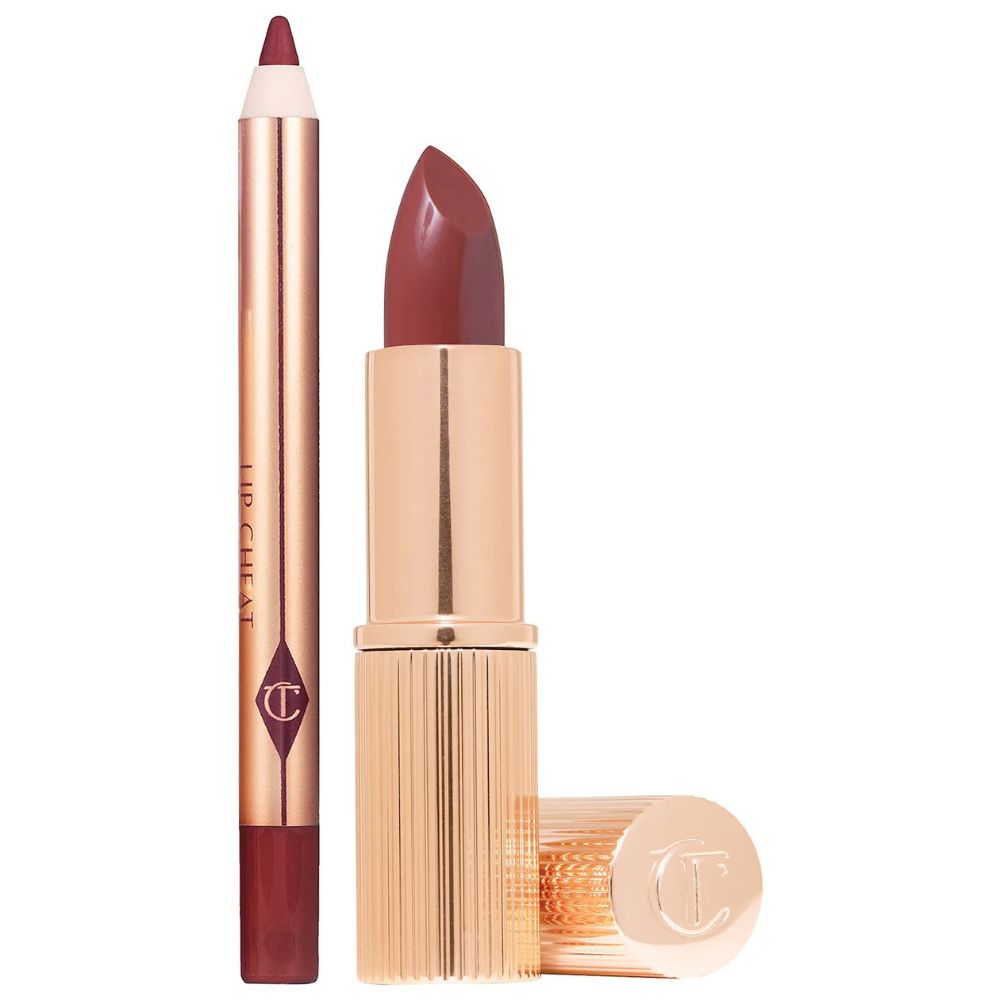 Charlotte Tilbury Mini Pillow Talk Lipstick & Liner Set Color Pillow Talk-Pillow Talk  Deep