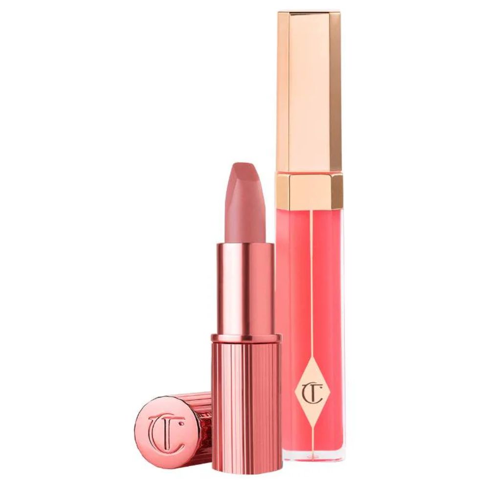Charlotte Tilbury Icon Baby Fresh Pink Gloss and Pink Lipstick Duo