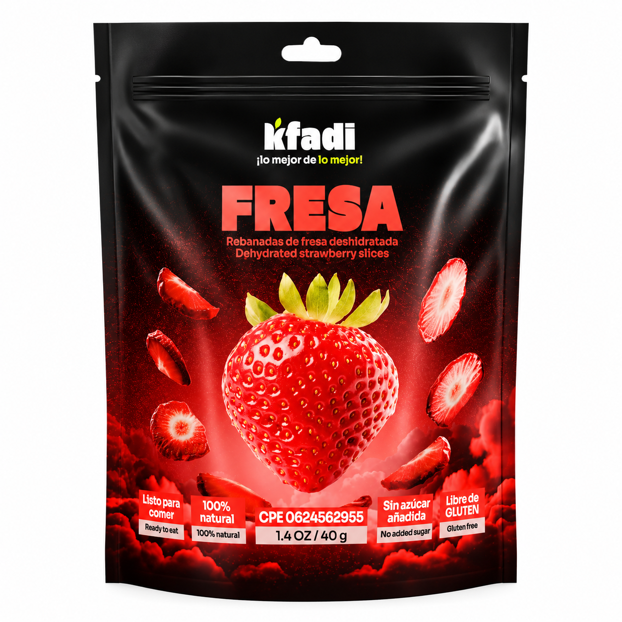 Kfadi Fresa Deshidratada 40gr