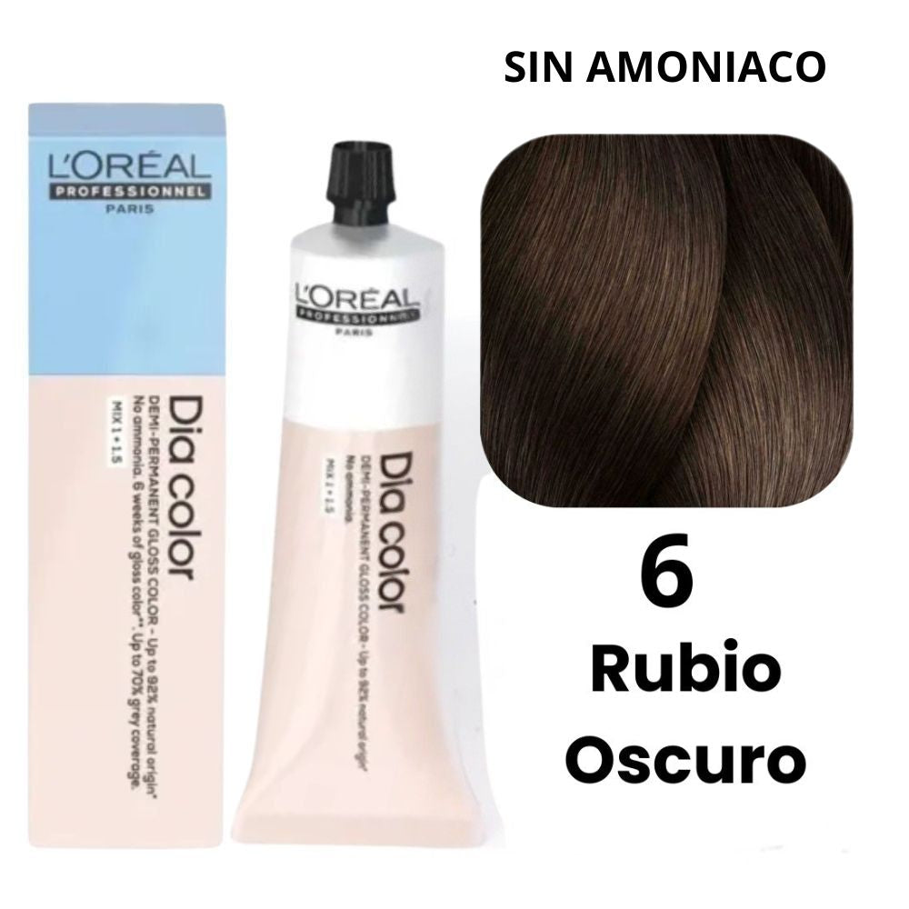 L'Oreal Tinte Dia Color N.6 Rubio Oscuro Sin Amoniaco 60ml