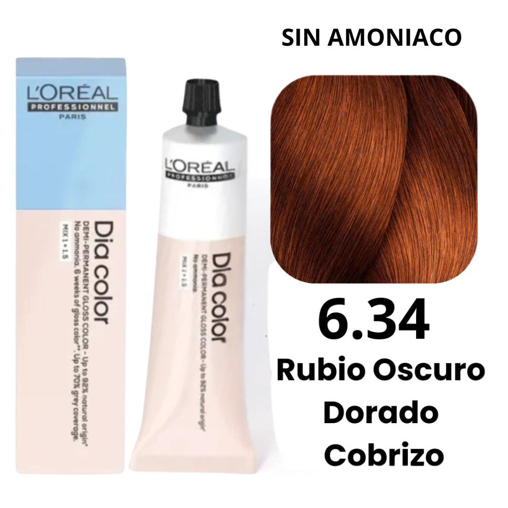 L'Oreal Tinte Dia Color N.6.34 Sin Amoniaco 60ml