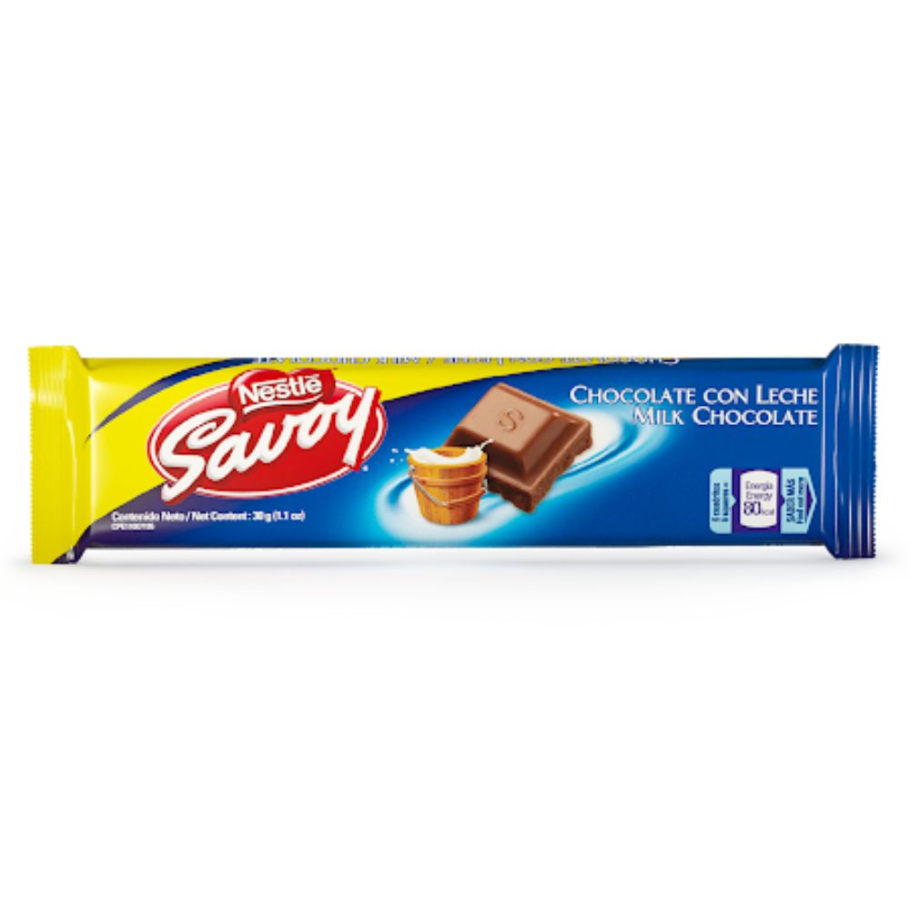 Chocolate Savoy Con Leche 30gr