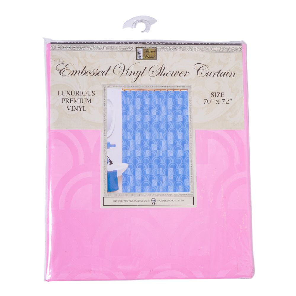 Cortina Para Ducha Clear Printed Vinyl Shower Curtain 70" x 72" Rosada