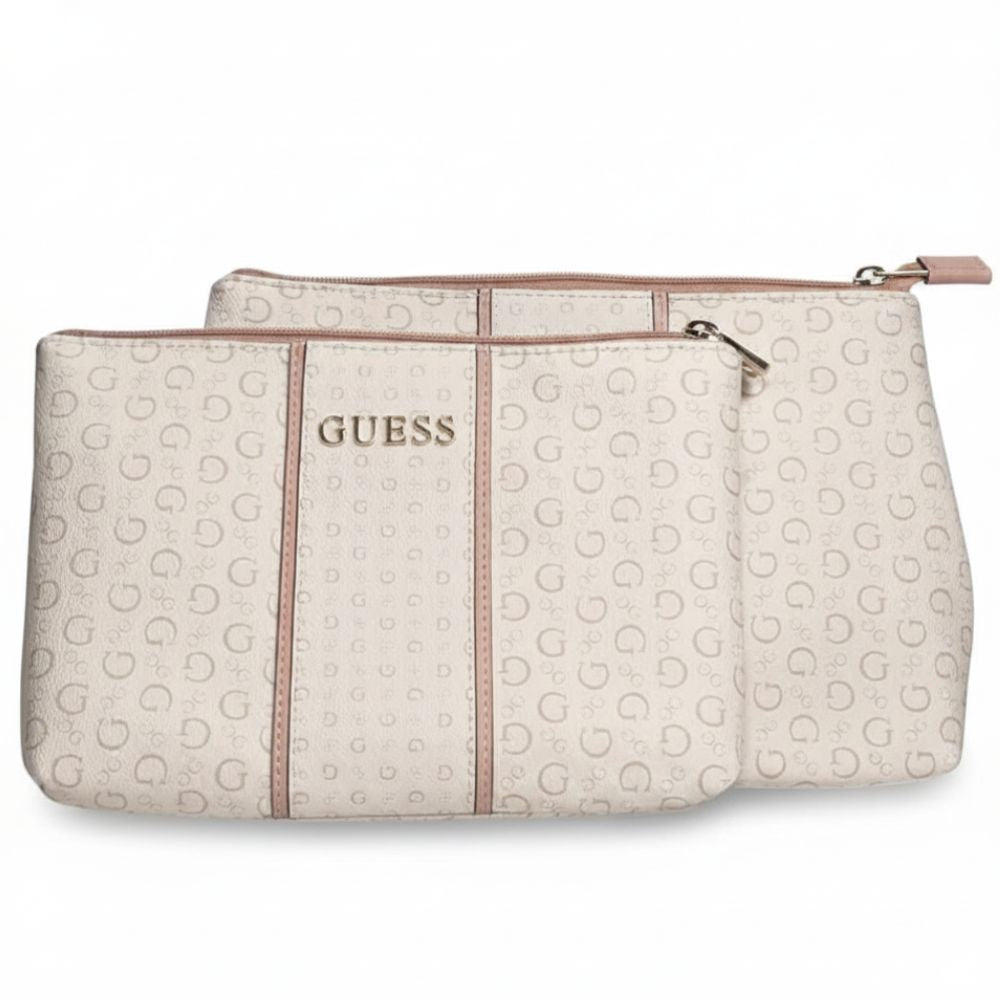 Guess Cosmetiquera Doble Suma Travel White