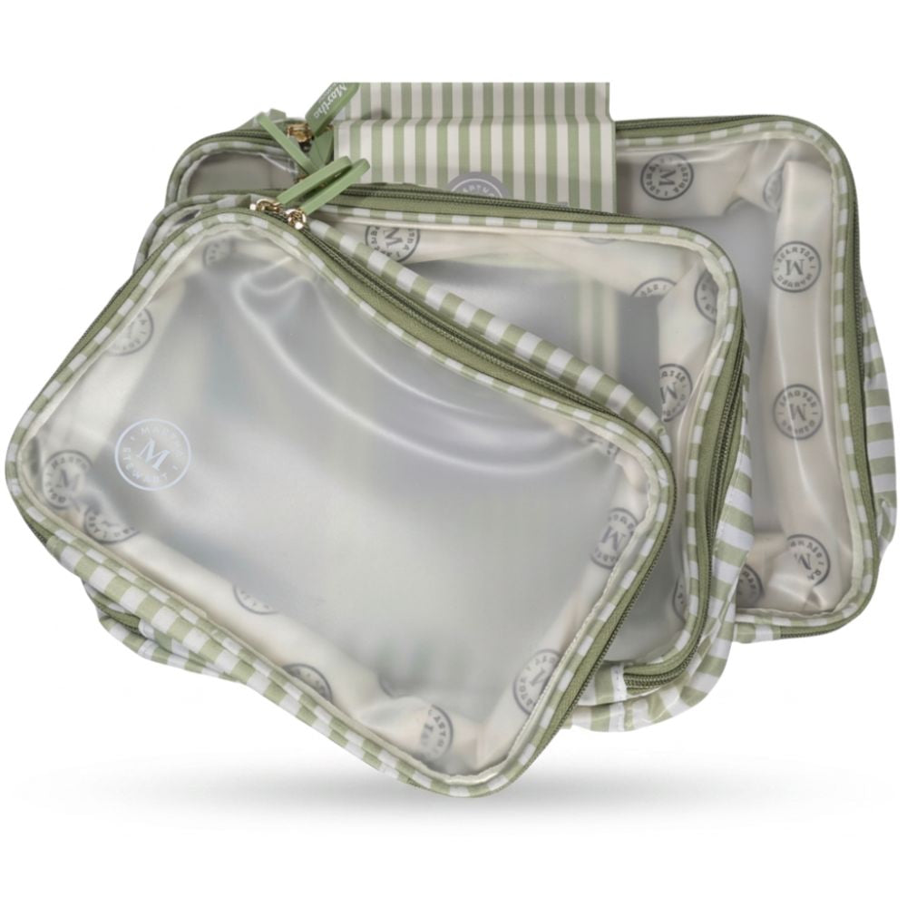 Martha Stewart Set De Bolsos Viajeros Green 3Pzas