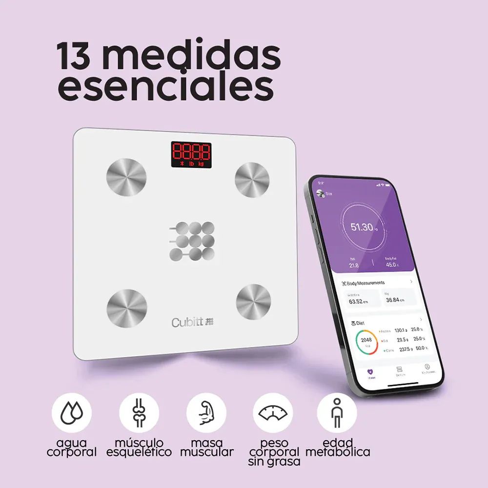 Cubitt Bascula Corporal Inteligente Snow White