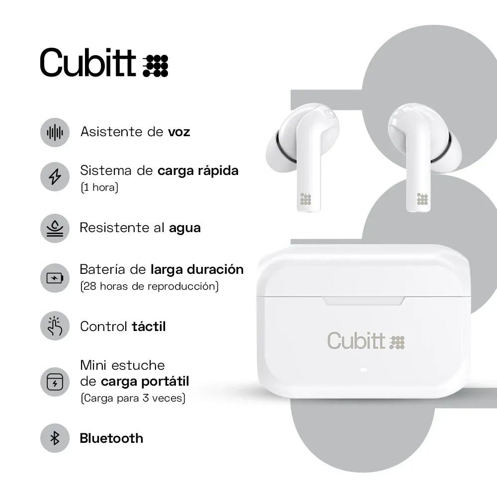 Cubitt Audifonos Wirelees G2 Snow White