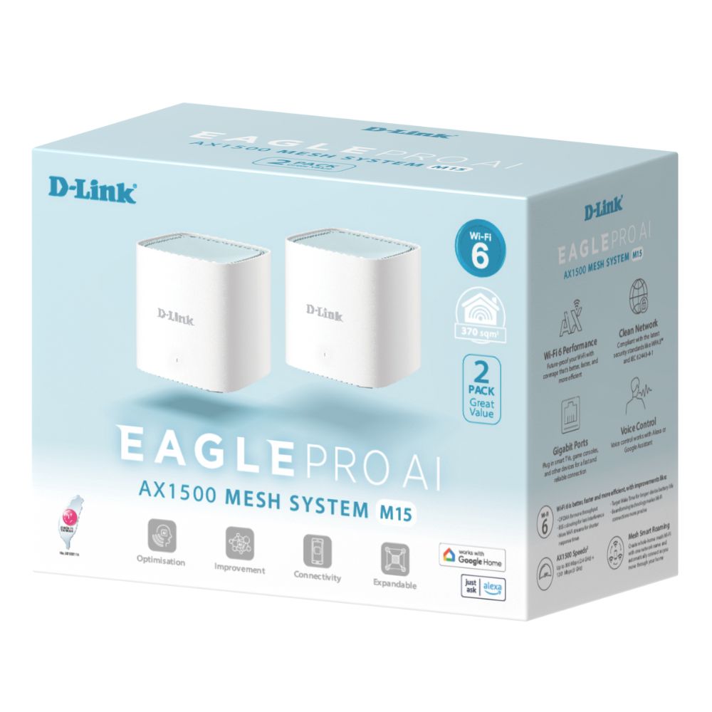D-Link Eagle Pro AI AX1500 Mesh System M15 2Pack