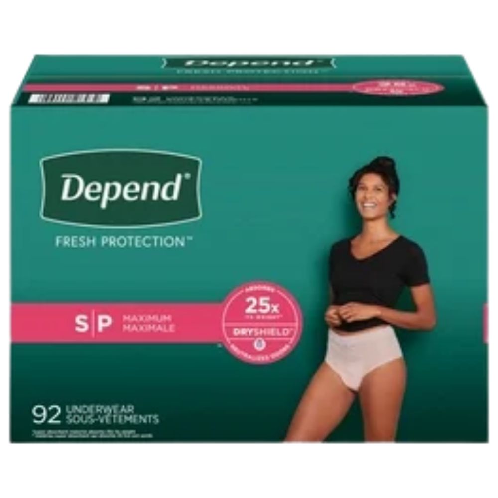 Depend Plus+ Interior Incontinencia Dama Talla S 24-30in 92Und