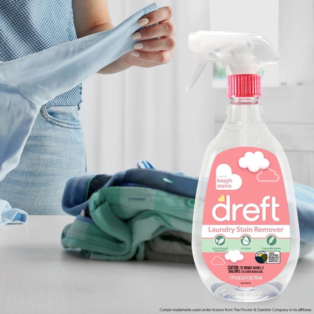 Detergente Dreft Laundry Stain Remover Plant-Based Ingredients Quita Manchas 709ml