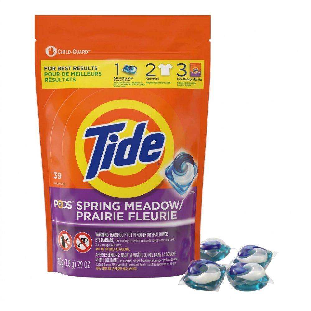 Tide Pods 3 en 1 Spring Medows 39 Pods 846g Detergente