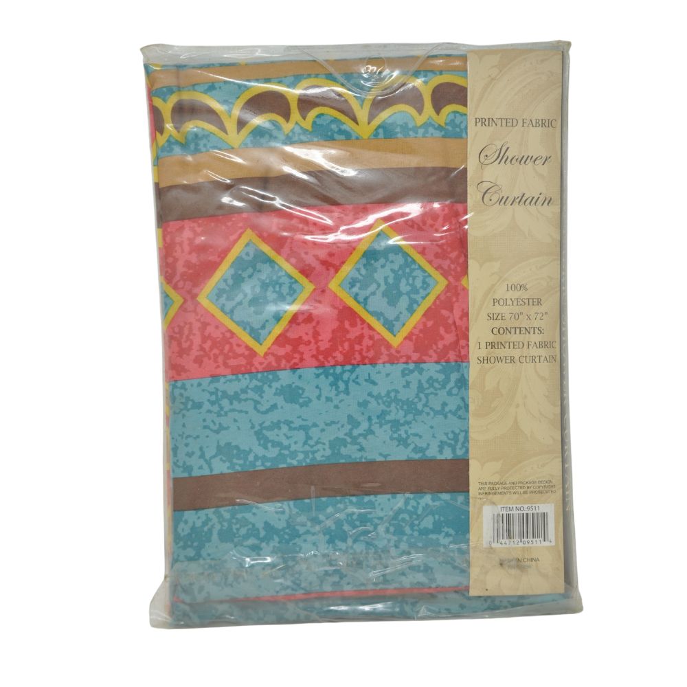 Cortina Para Ducha Printed Fabric Shower Curtain 70" x 72" Diseño Estampado