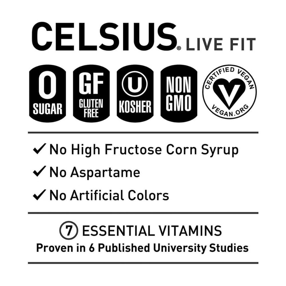 Celsius Liv Fit Sparkling Vibe Tropical Pack 6 Und De 355ml