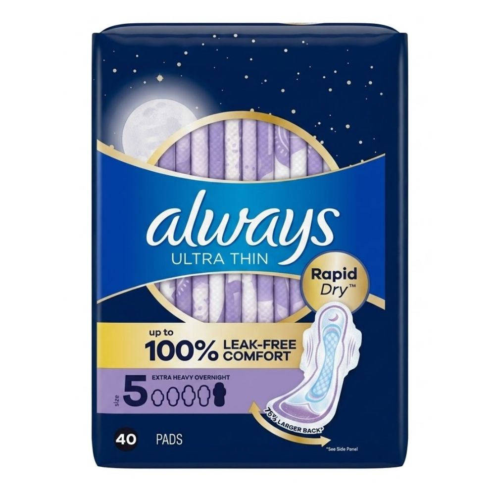 Always Ultra Thin Size 5 Overnight 40 Und
