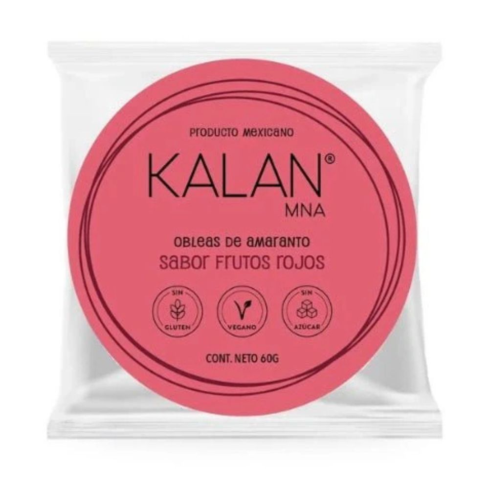 Kalan Obleas de Amareto Sin Azucar y Sin Gluten Sabor a Frutos Rojos 60gr