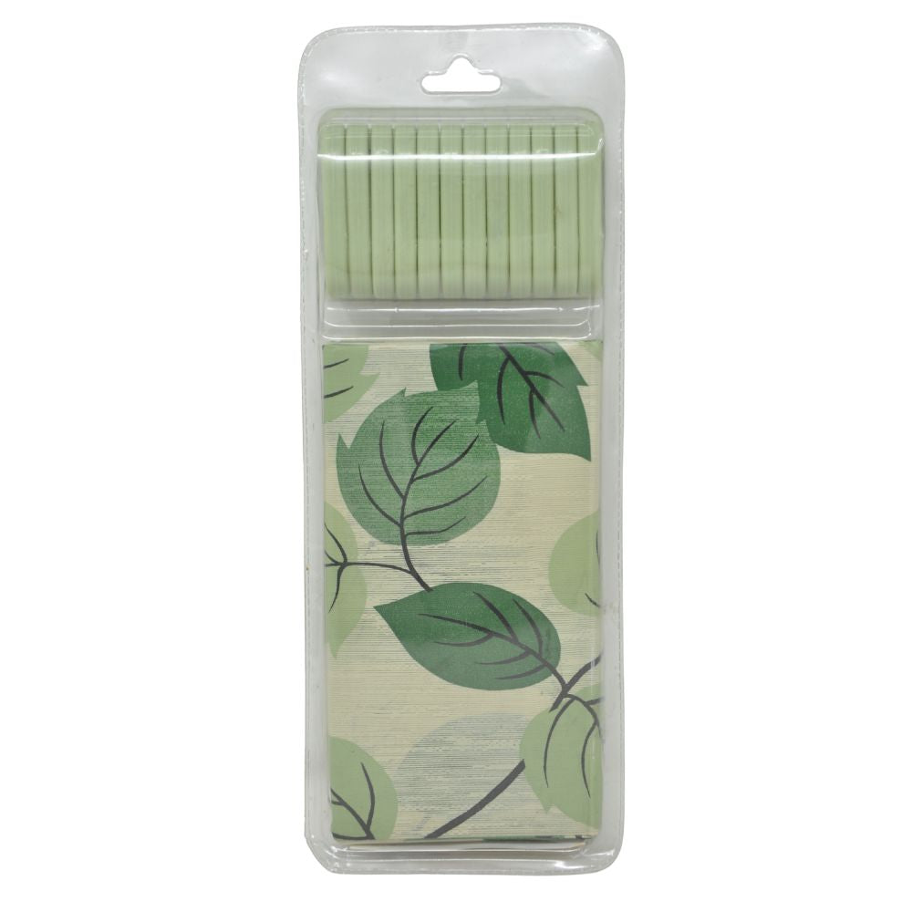 Cortina Para Ducha Vinyl Shower Curtain & Rings 70" x 70" Hojas Verdes