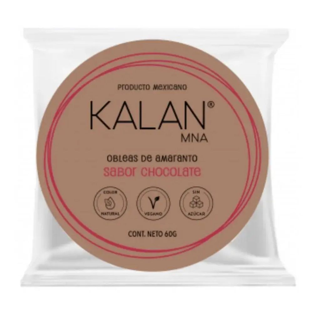 Kalan Obleas de Amareto Sin Azucar y Sin Gluten Sabor a Chocolate 60gr