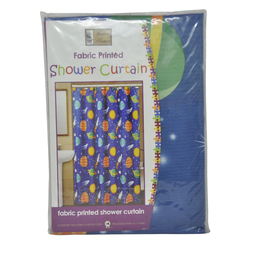 Cortina Para Ducha Printed Fabric Shower Curtain 70" x 72" Diseño Espacio