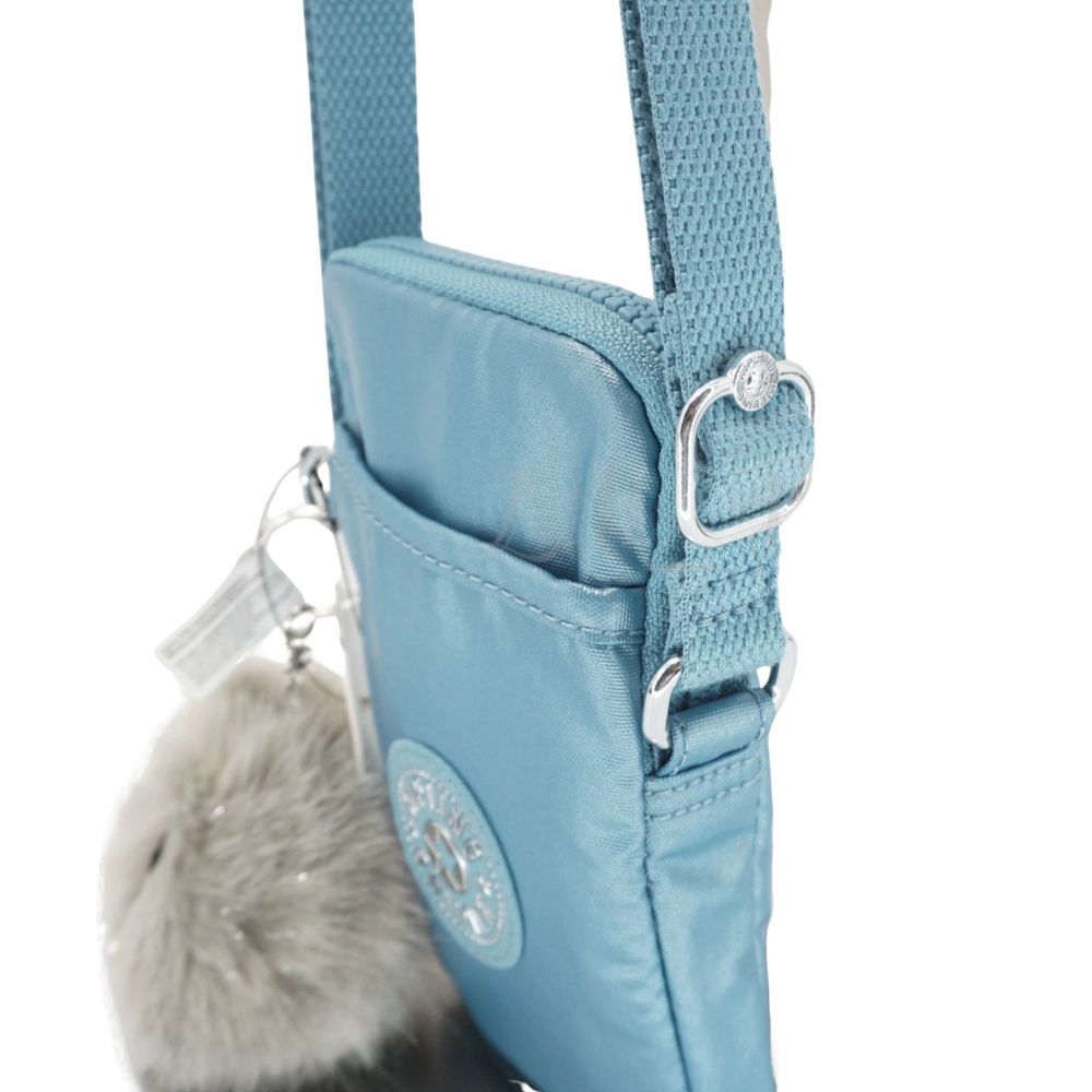 Kipling Bandolera Tally Aqua Tides Metallic