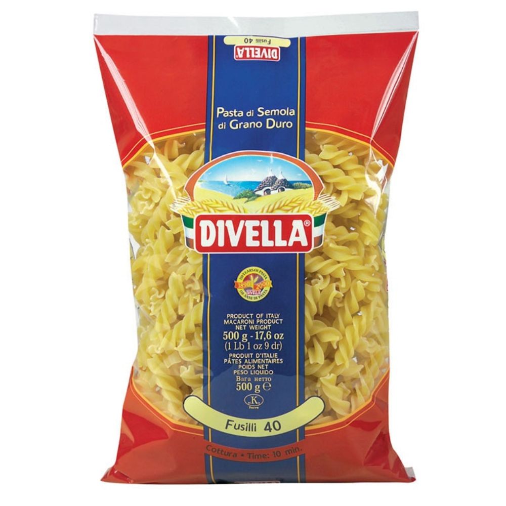 Divella Fusilli 40 Espirales 500 gr