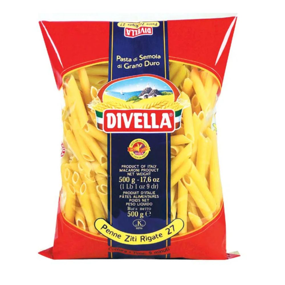 Divella Penne Ziti Rigate 27 Plumas 500 gr