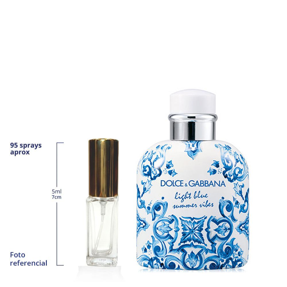 Dolce & Gabbana Light Blue Summer Vibes Decant Travel Size Eau De Toilette For Men