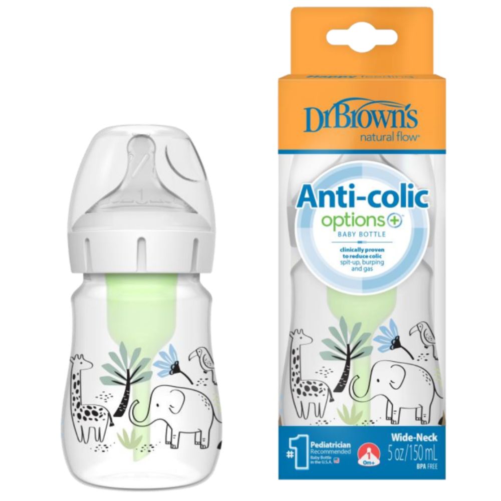 Dr.Brown's Biberón Anticólico Nature World Options + Ancho Deco Jungla 5oz
