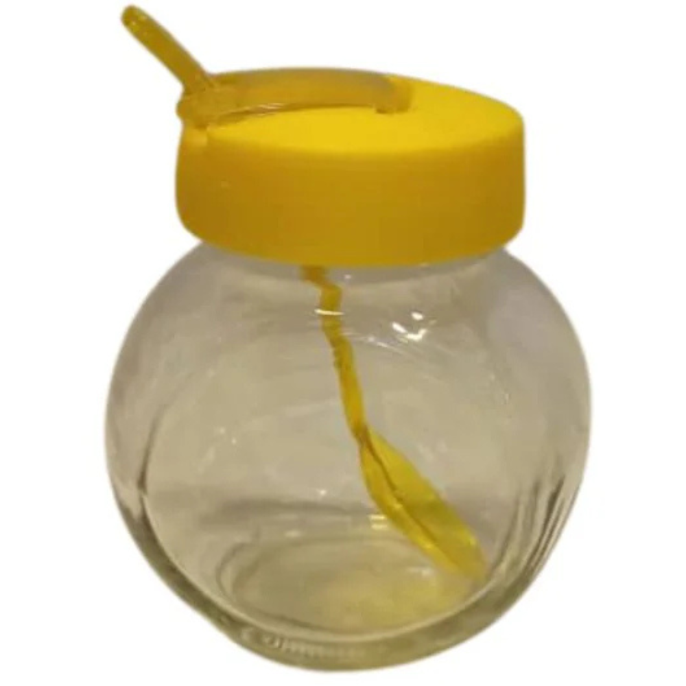 Azucarero de Vidrio Con Tapa y Cucharita Colores Varios