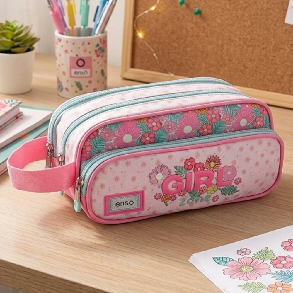 Enso Cartuchera 3 Compartimientos Girls Zone