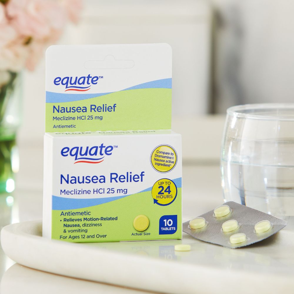Equate Nausea Relief Meclizine HCI 25mg 10Und
