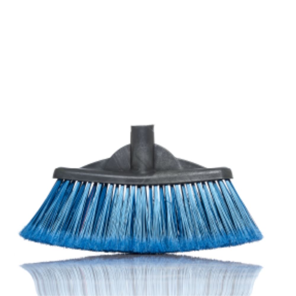 Escoba Abanico Corto Broom Azul 23x18x31cm + Palo 123 cm