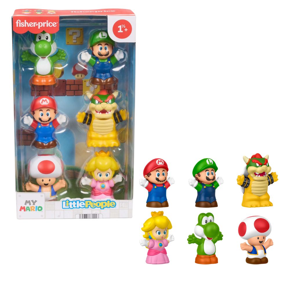 Fisher Price Little People My Mario Set De 6 Juguetes 1+