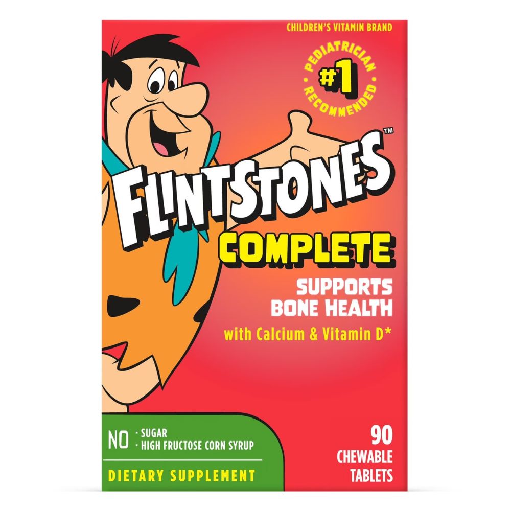 Flintstones Chewable Multivitamínico Para Huesos Con Calcio Y Vitamina D Para Niños 90Und