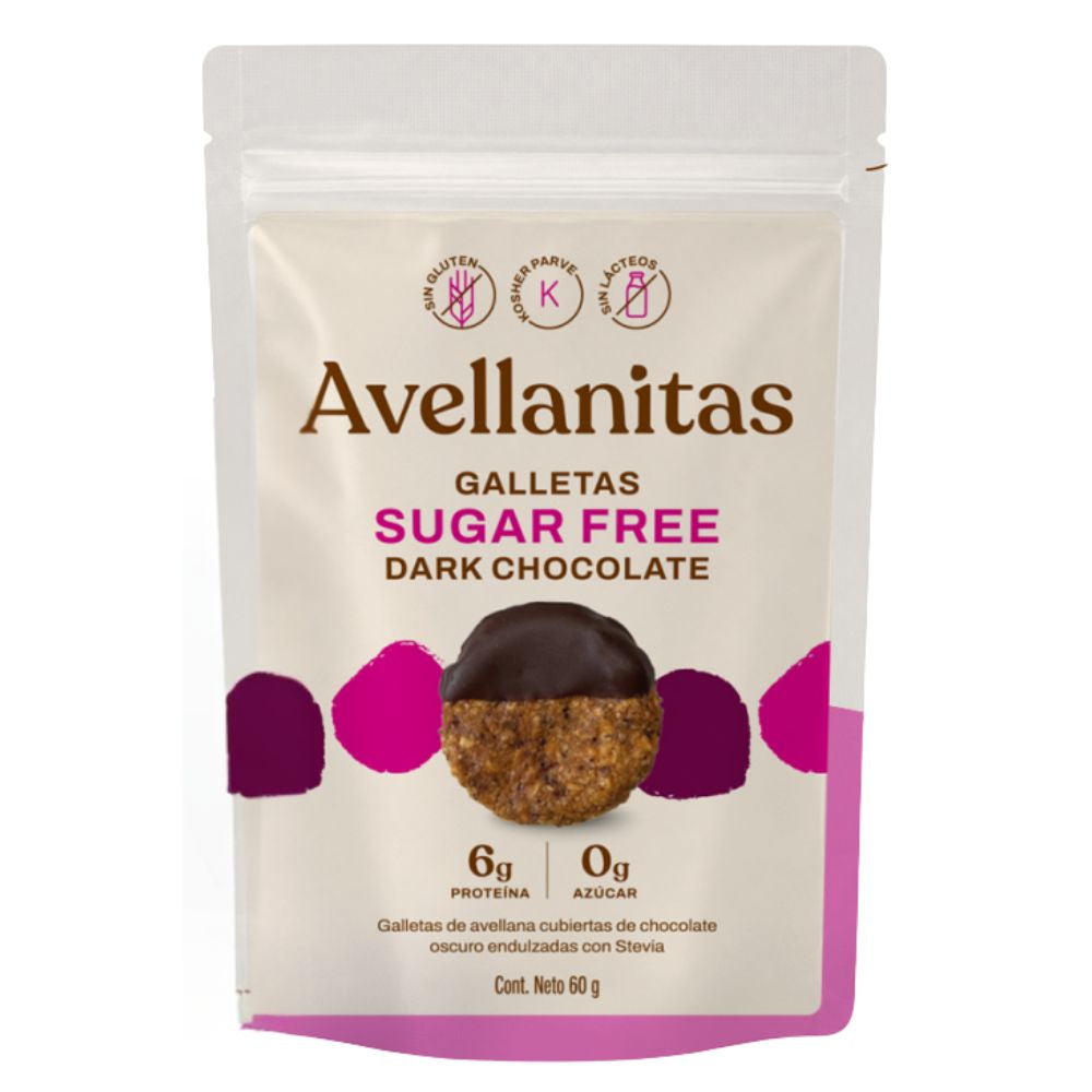 Galletas Avellanitas Crispy Cookies Dark Chocolate Sugar Free 24 Und
