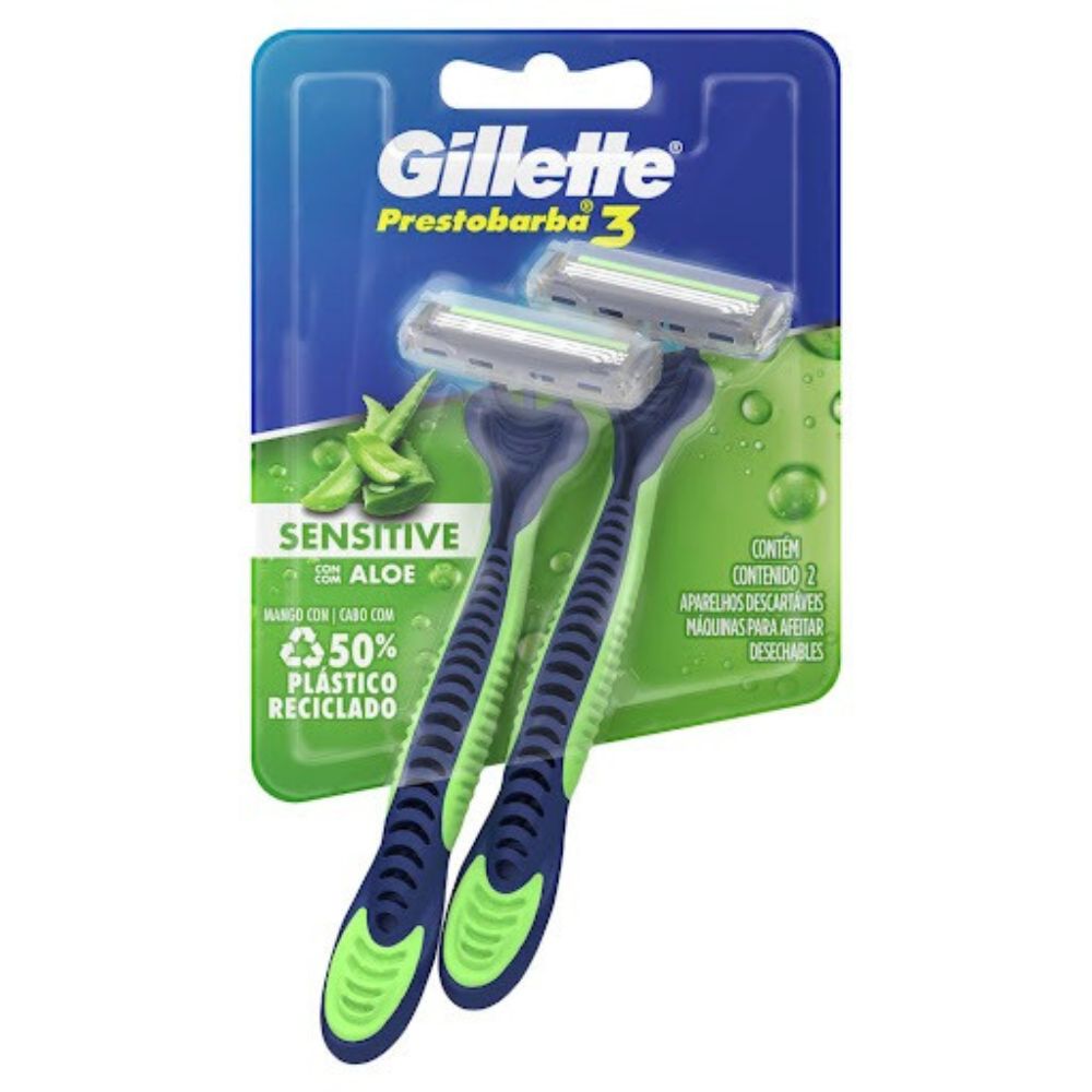 Gillette Maquina Para Afeitar 3 Sensitive 2 Und