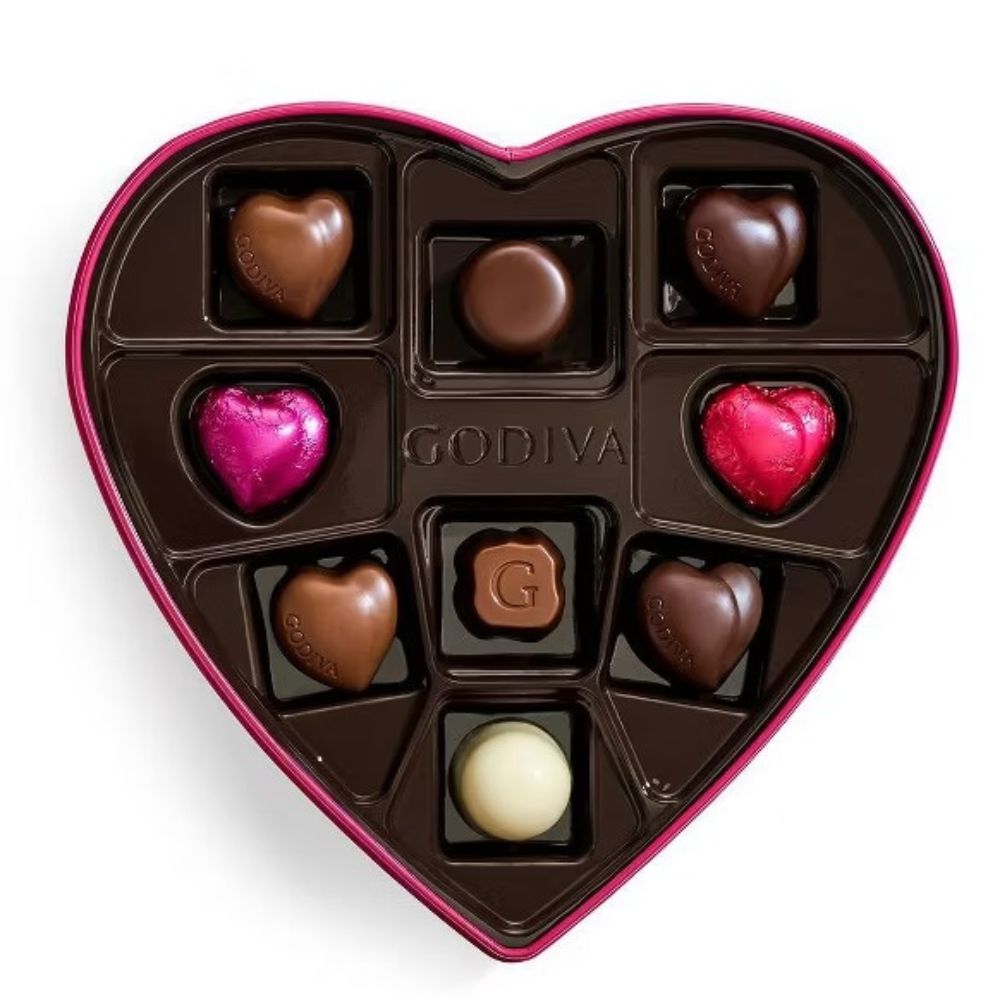 Godiva Goldmark Assorted Chocolate Creations Valentines 9 Bombones 82gr