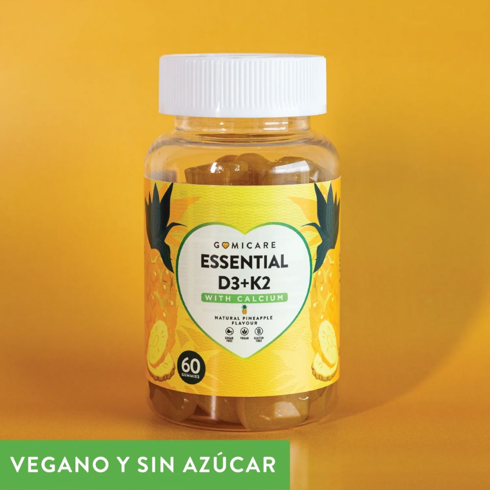 Gomicare Essential D3+K2 Con Calcio Sabor Piña 60 Und