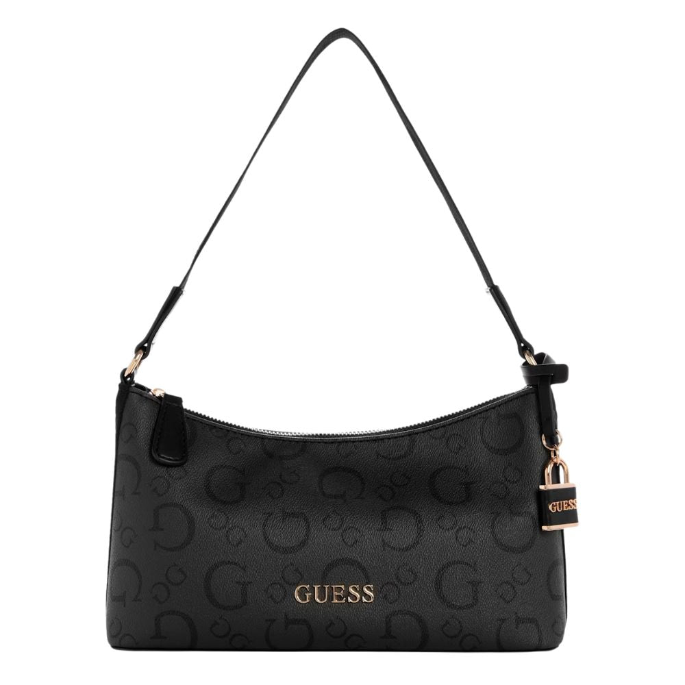 Guess Cartera Astra Enlarged Logo Shoulder Bag Black