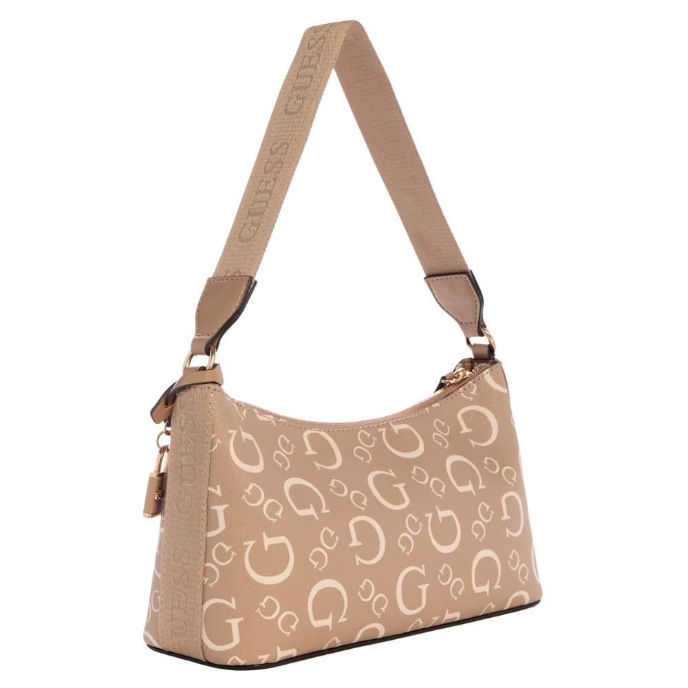 Guess Cartera Astra Enlarged Logo Shoulder Bag Caramel