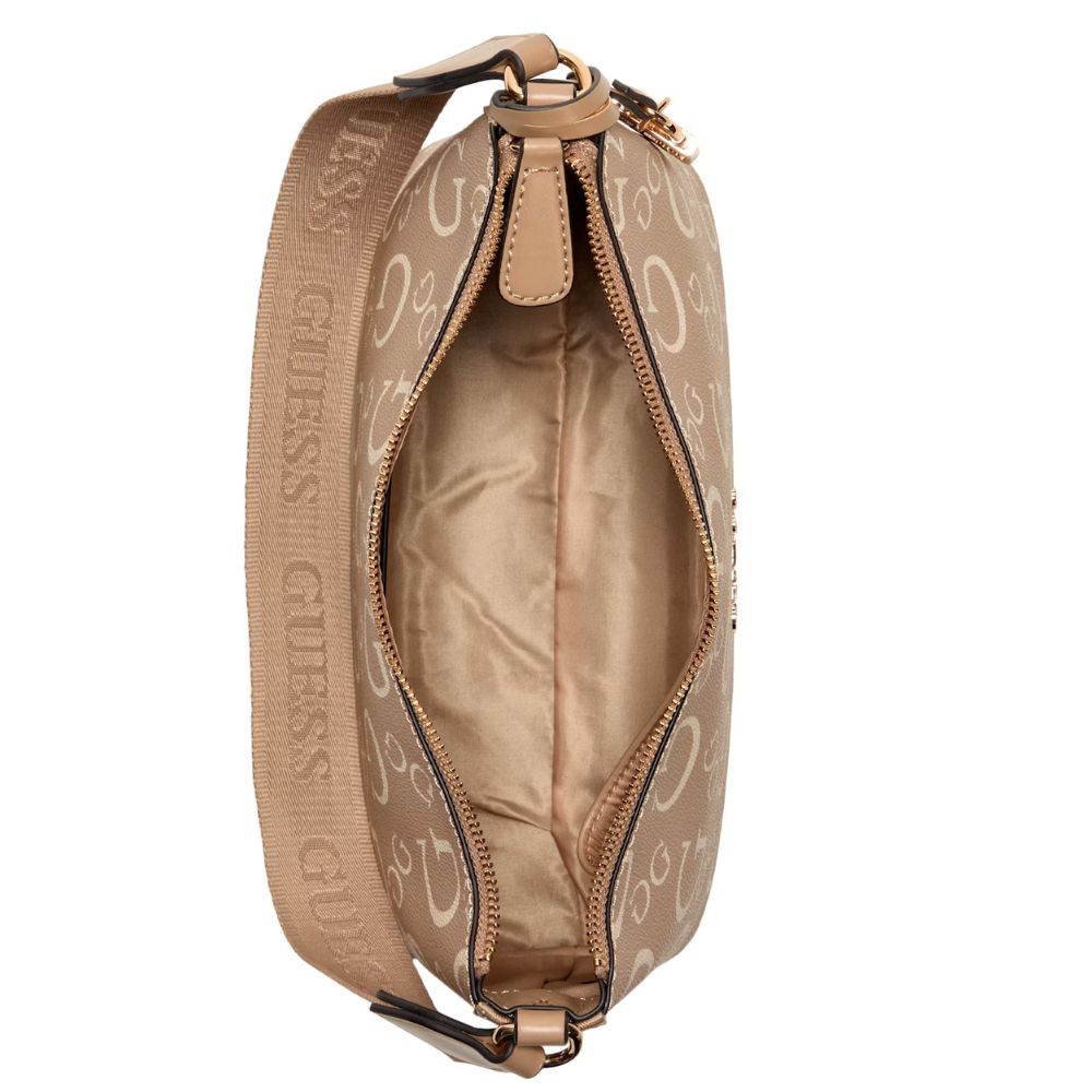 Guess Cartera Astra Enlarged Logo Shoulder Bag Caramel