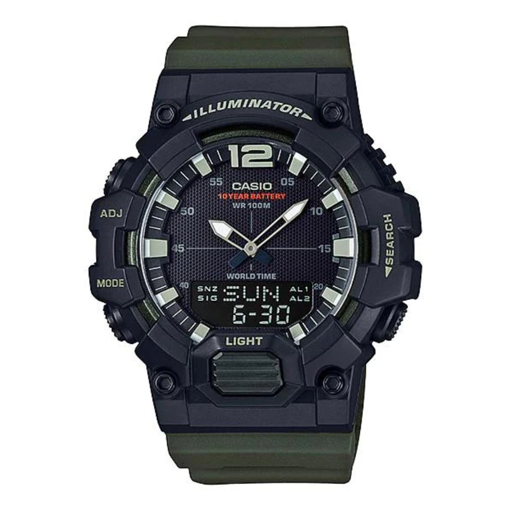 Casio Reloj Deportivo Correa de Resina para Caballeros Black/Green