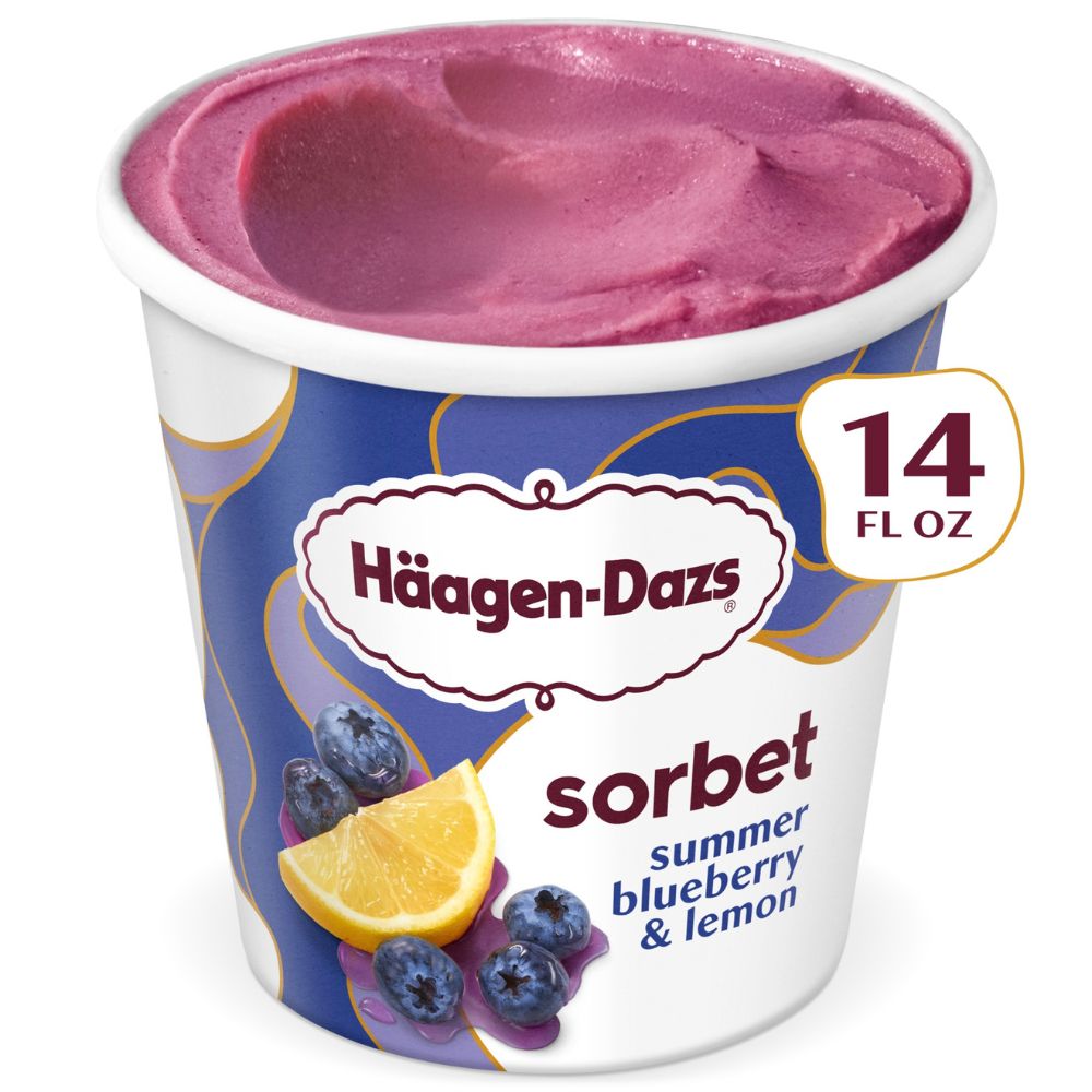 Helado Haagen-Dazs Sorbet Summer Blueberry & Lemon 414ml