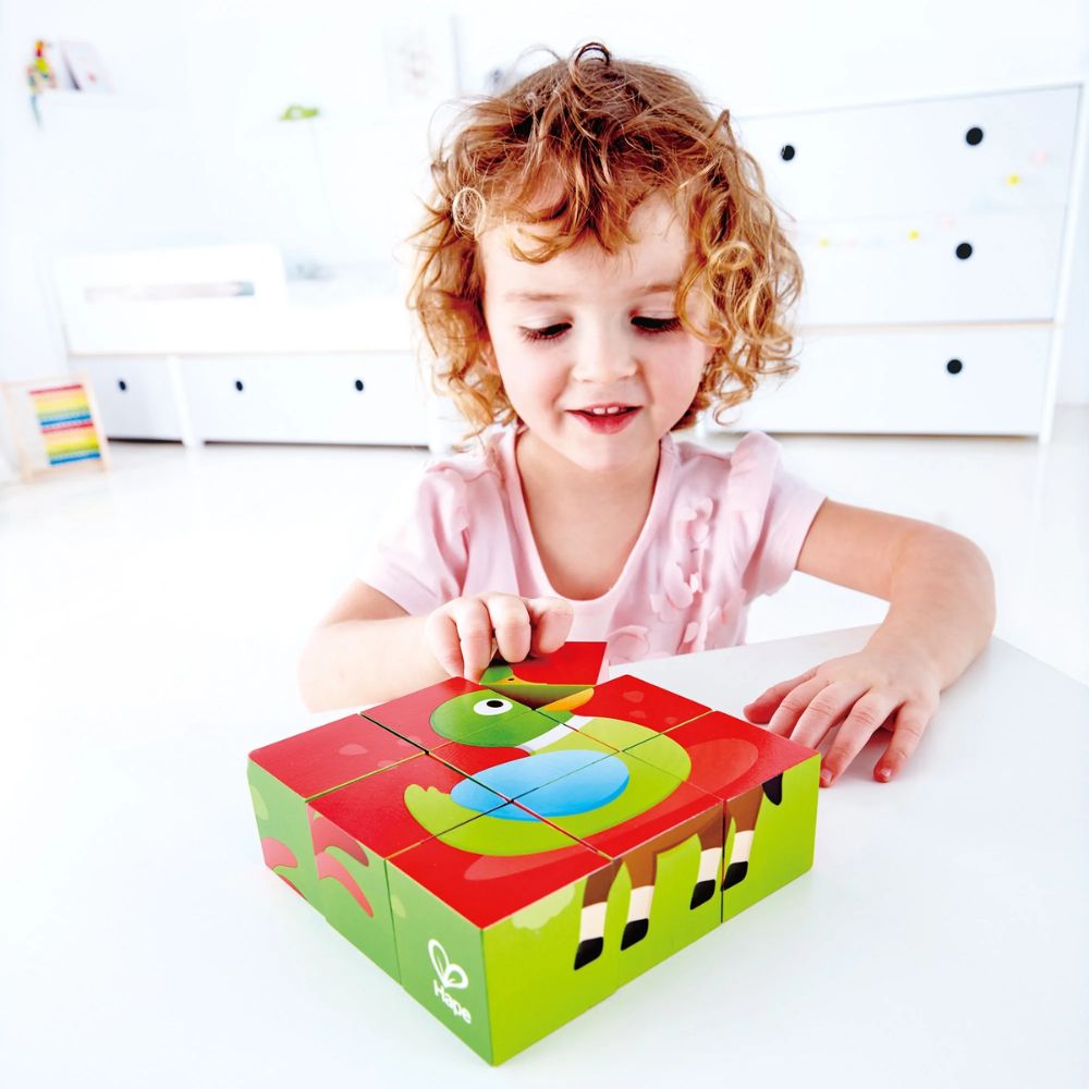 Hape Farm Animal Block Puzzle 9 piezas 2-4 años